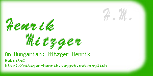 henrik mitzger business card